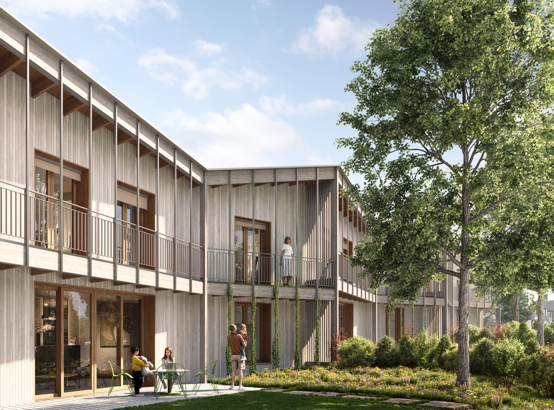 façade côté jardin · visualisation